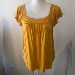 Flowy boho mustard yellow top